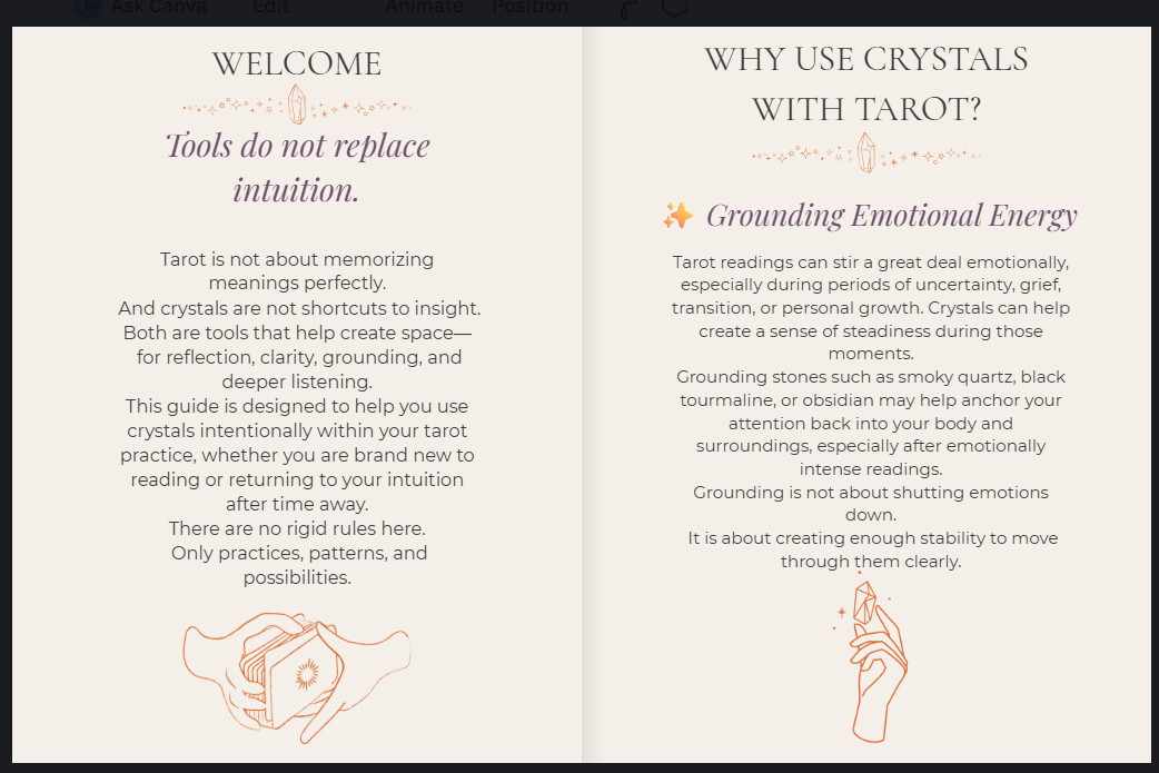 The Tarot Reader's Crystal Guide