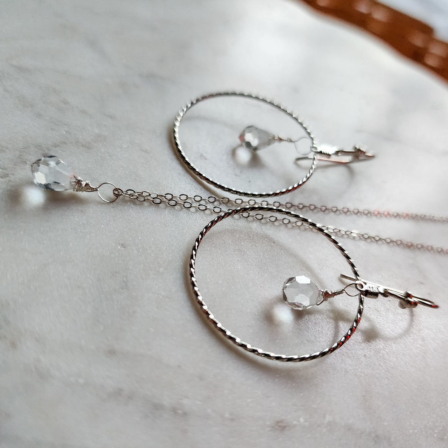 Crystal Clarity Sterling Silver Necklace & Earring Set
