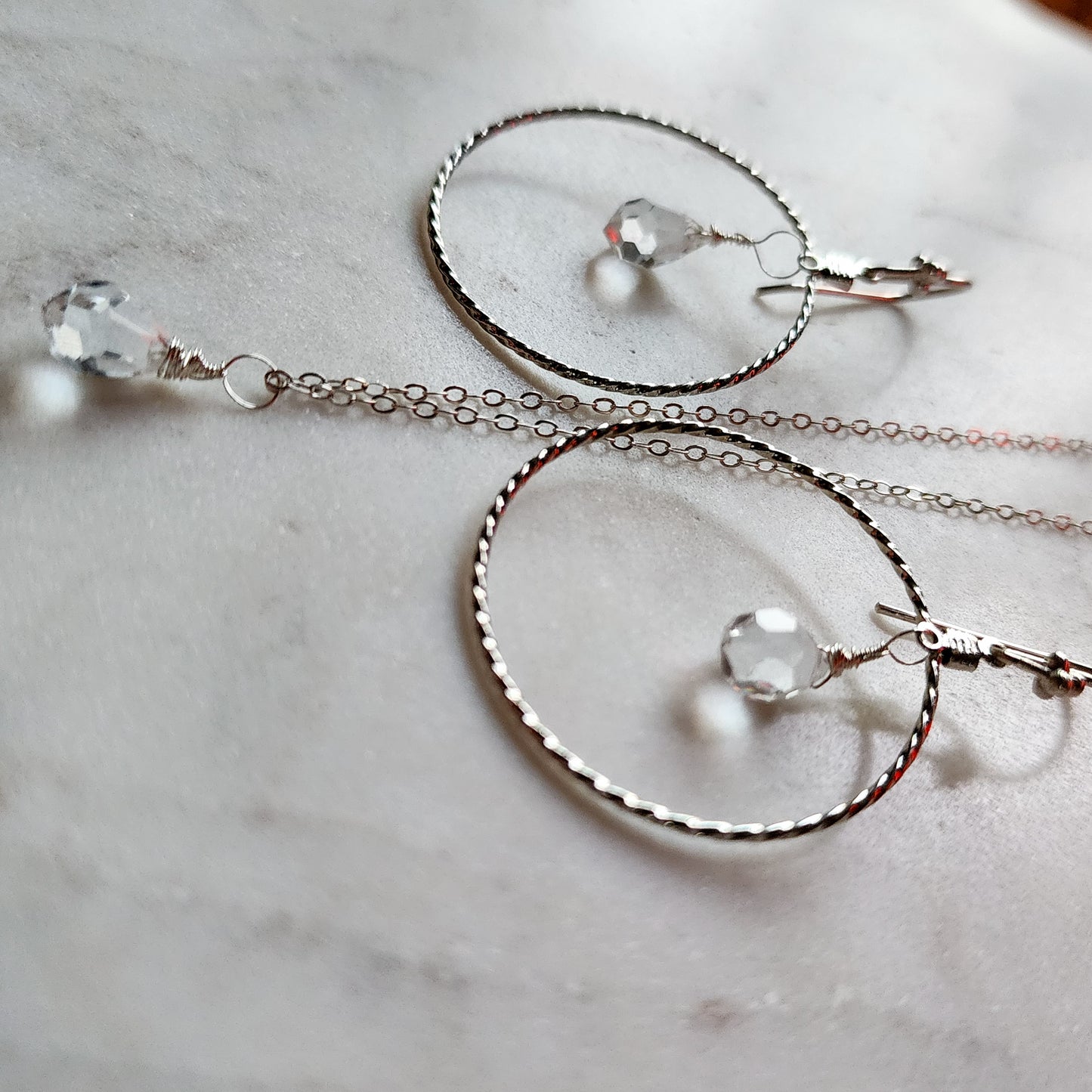 Crystal Clarity Sterling Silver Necklace & Earring Set